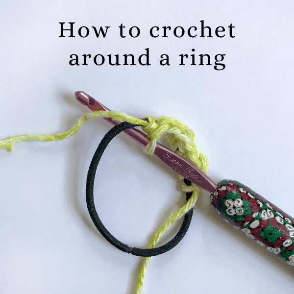 How To Attach Yarn & Crochet Around A Ring - Simply Hooked by Janet