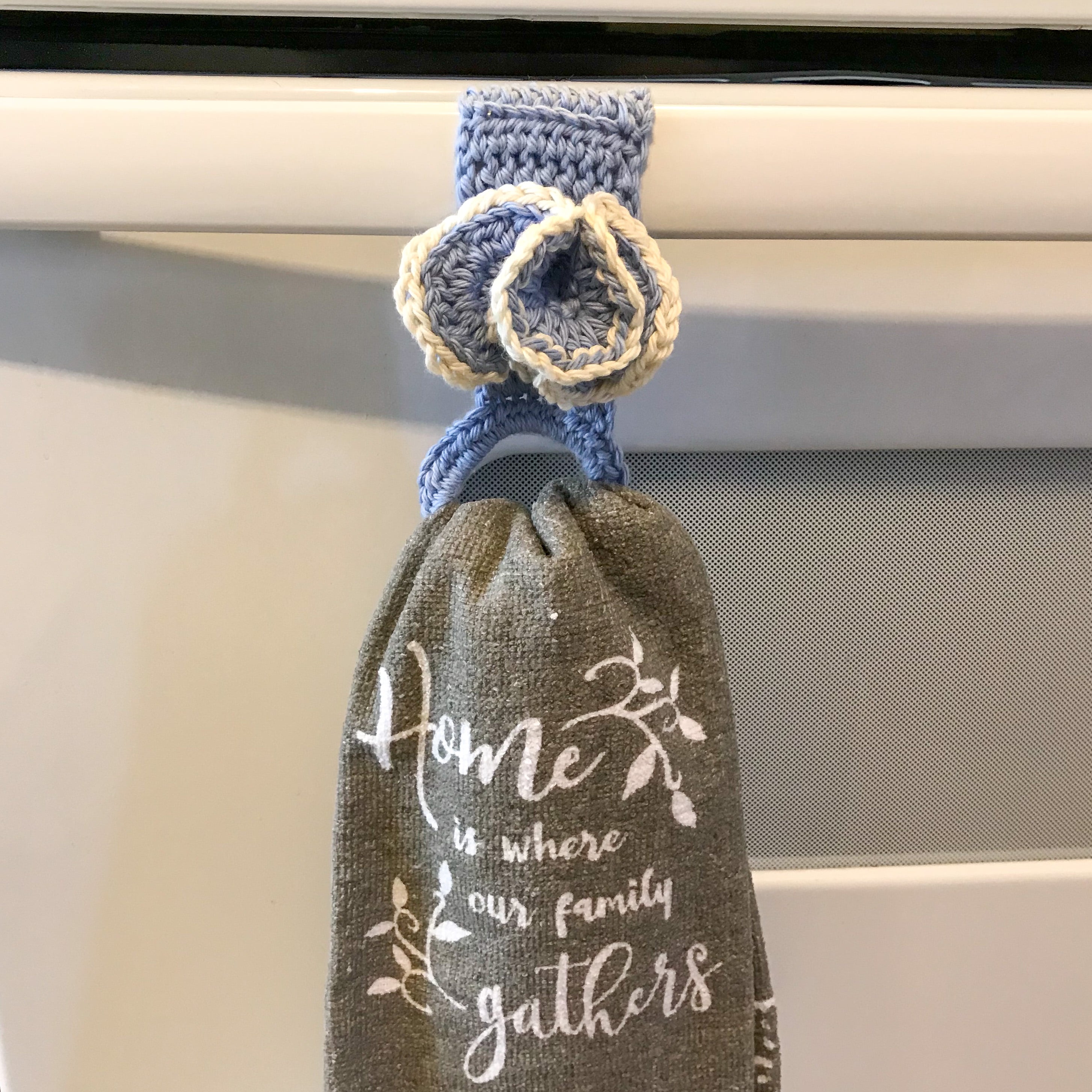 Easy Crochet Kitchen Towel Holder Free Pattern Simply Hooked by