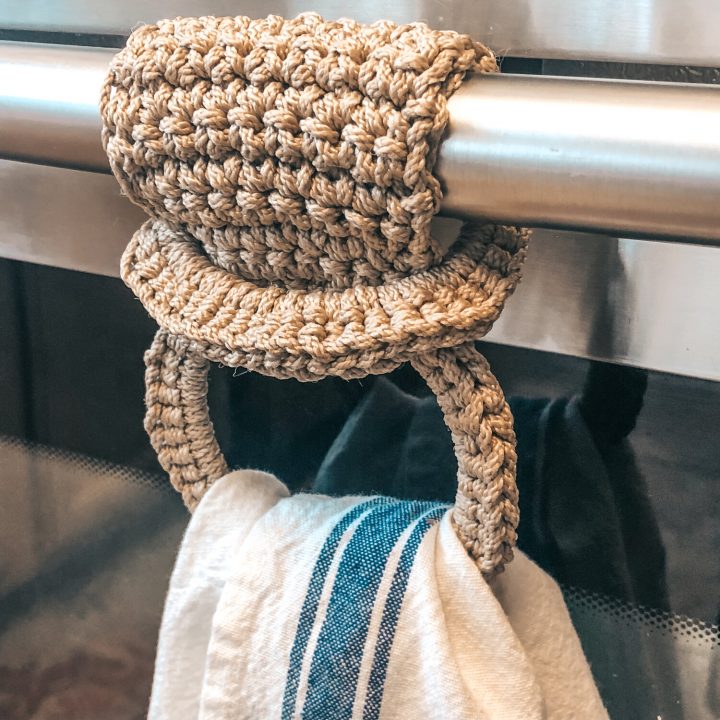 Easy Crochet Kitchen Towel Holder Free Pattern Simply Hooked by