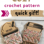 crochet cup and pint cozy