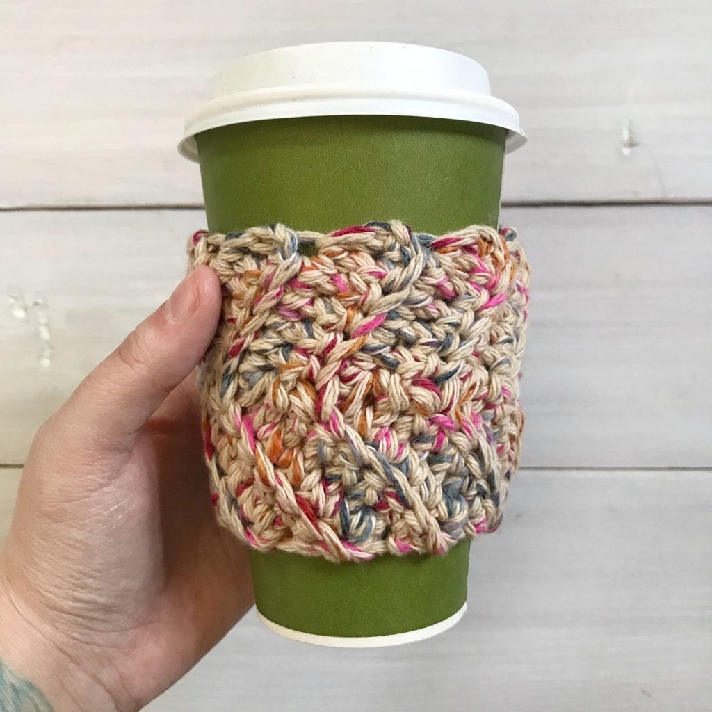 quick crochet cup cozy