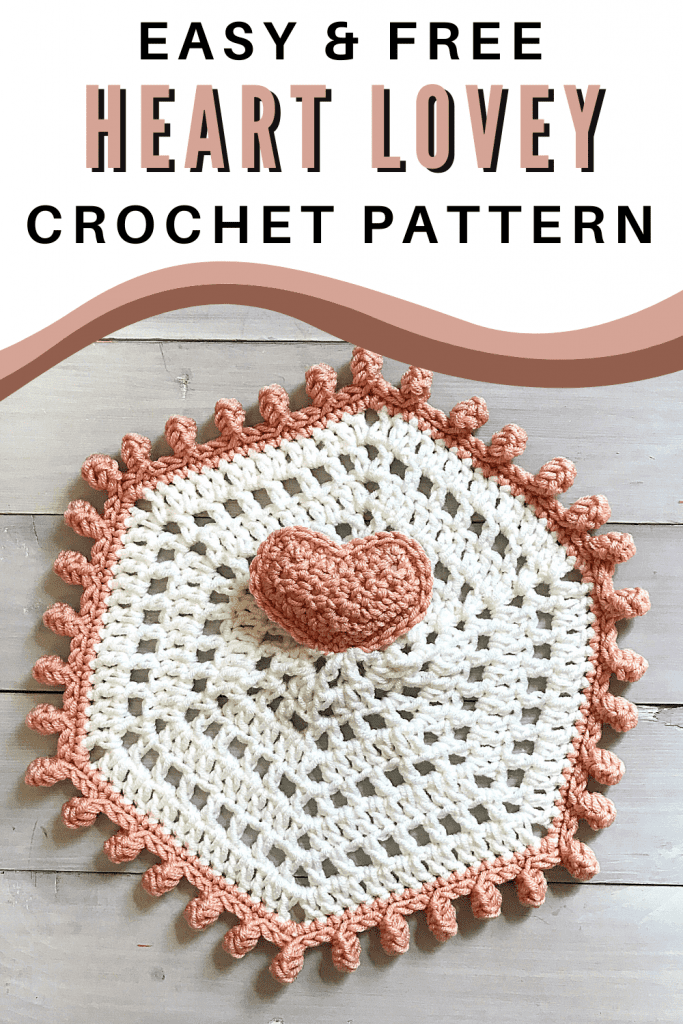 crochet heart lovey pinterest image
