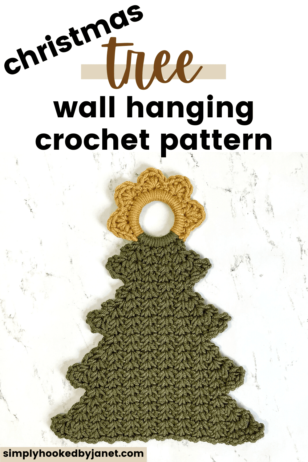 Fun Holiday Crochet Christmas Tree Wall Hanging Pattern - Simply Hooked ...