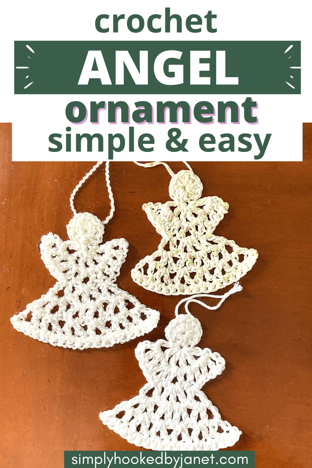 Crochet Angel Ornament Quick & Easy Gift Simply Hooked by