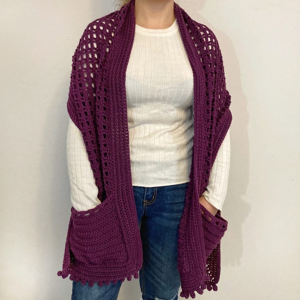 bobble pocket shawl