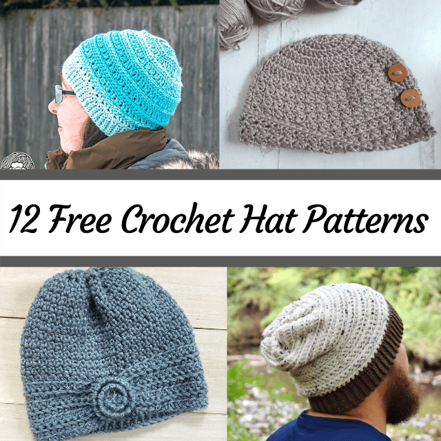 12+ Free Crochet Hat Patterns Using Worsted Weight Yarn - Simply Hooked by  Janet