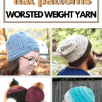 pin image worsted weight crochet hats