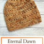 top down crochet beanie pin