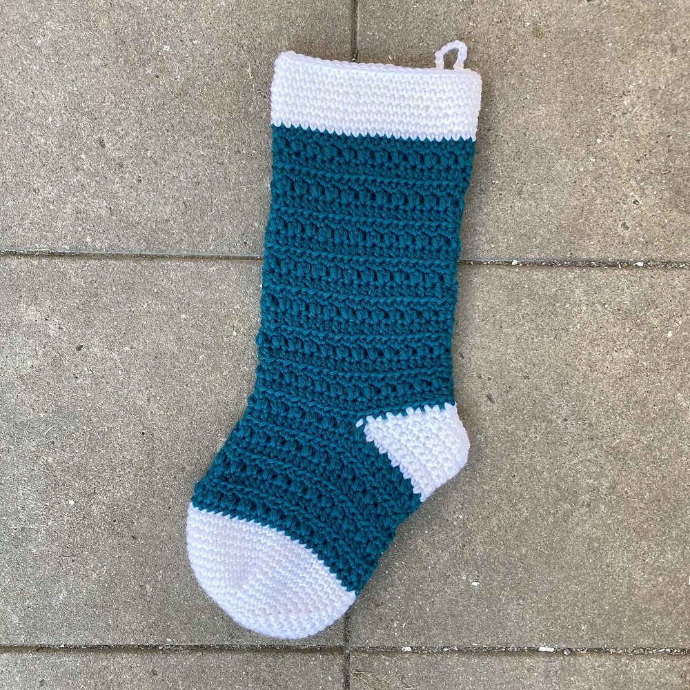 Crochet Christmas Stocking Free Pattern - Simply Hooked by Janet