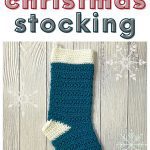 crochet stocking pattern pin