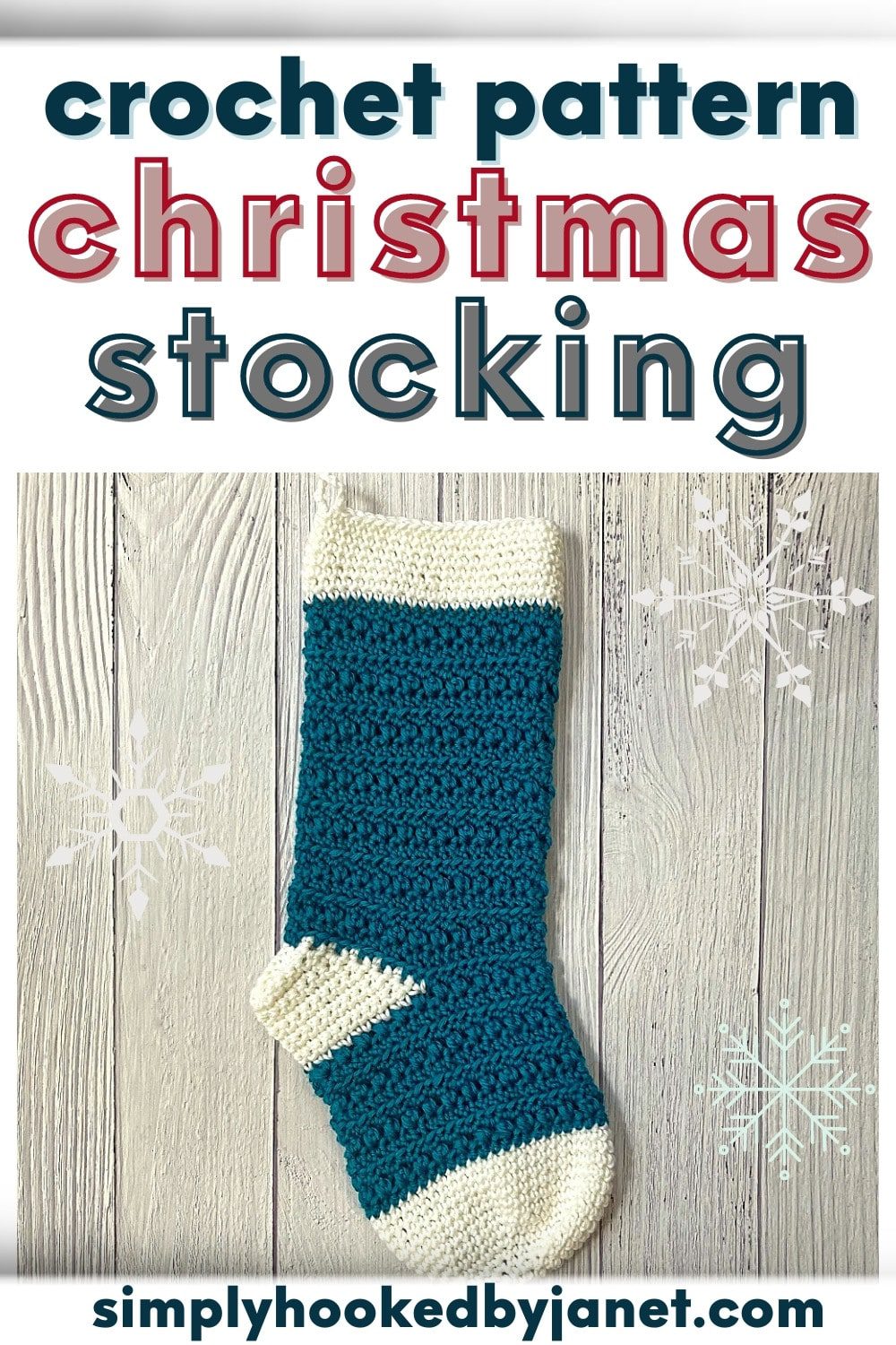 Crochet Christmas Stocking Free Pattern - Simply Hooked by Janet