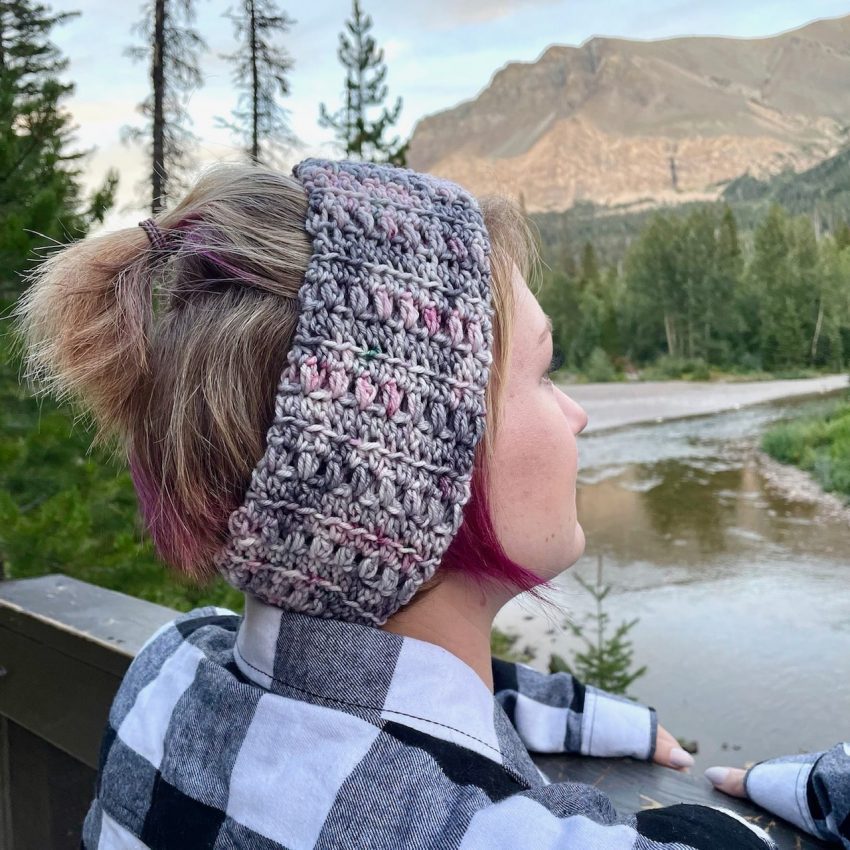 crochet textured warm earwarmer