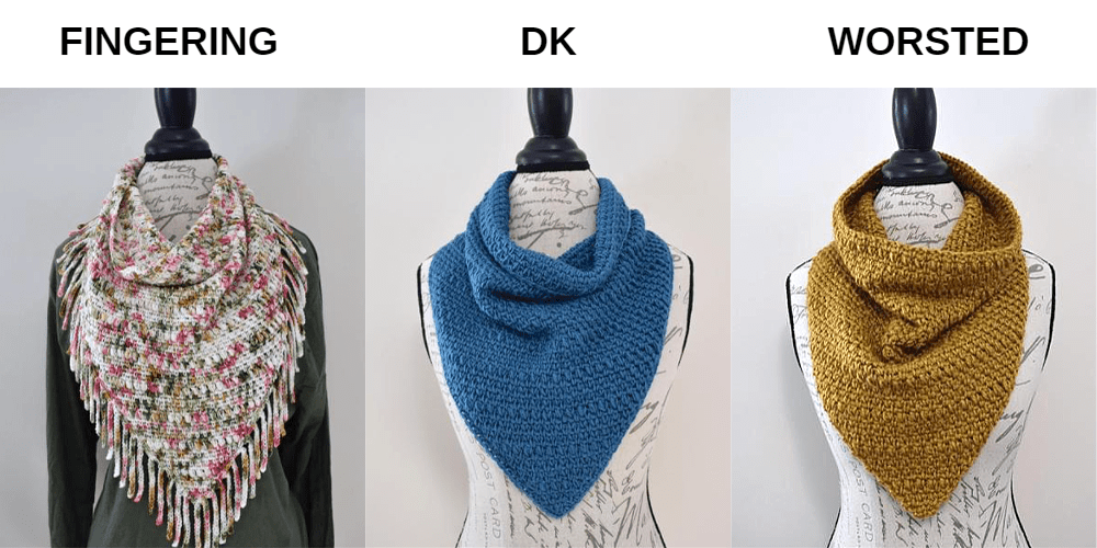 moss stitch bandana scarf