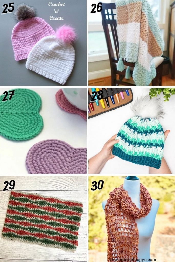 50+ Free Crochet Worsted Weight Yarn Patterns - Simply Hooked by Janet