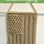 textured crochet wall hanging