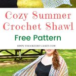crochet summer rectangle shawl