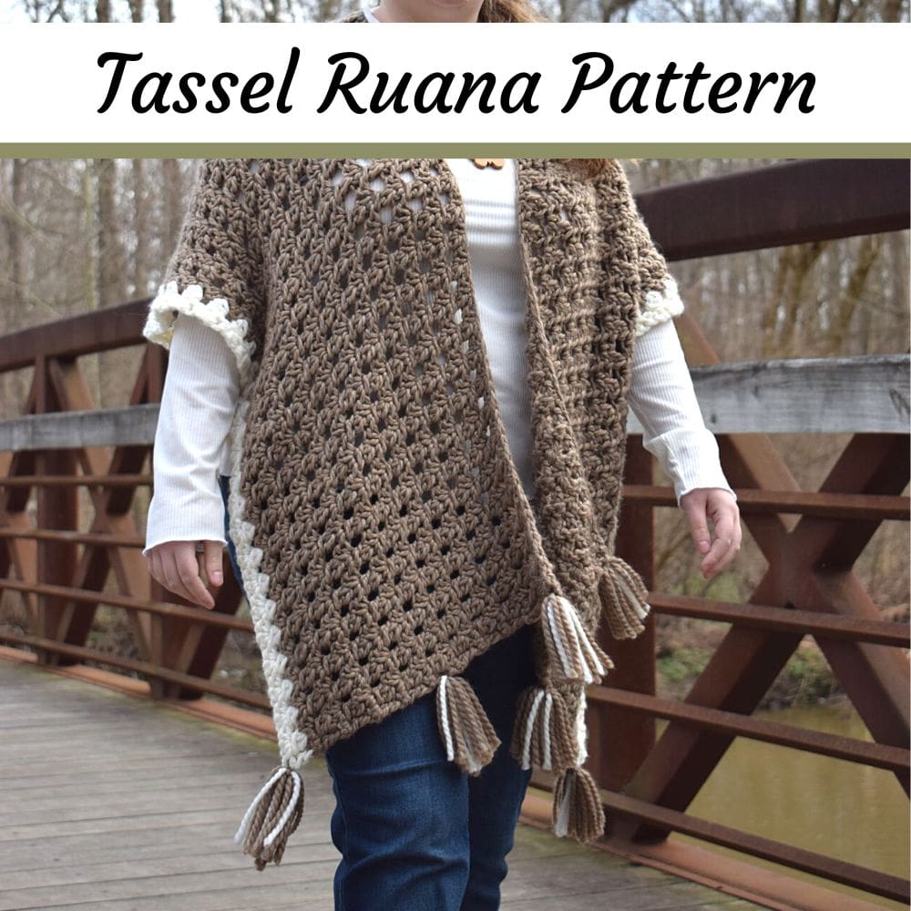 chunky tassel shawl free crochet pattern