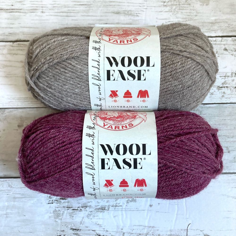 Lion brand wool ease yarn deals