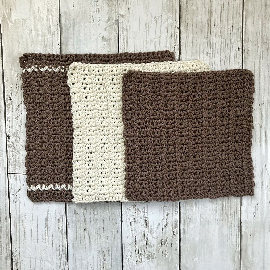 crochet cotton washcloth free pattern
