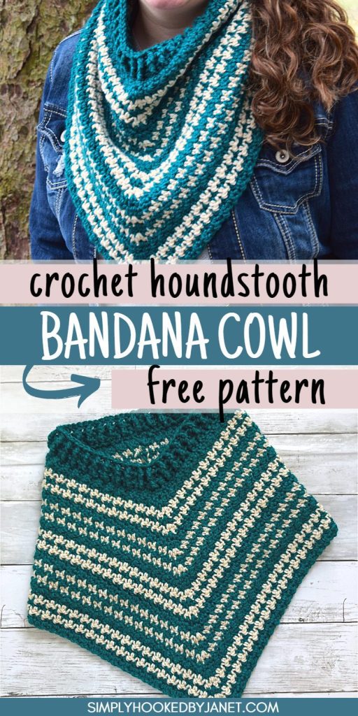 free crochet houndstooth scarf pattern