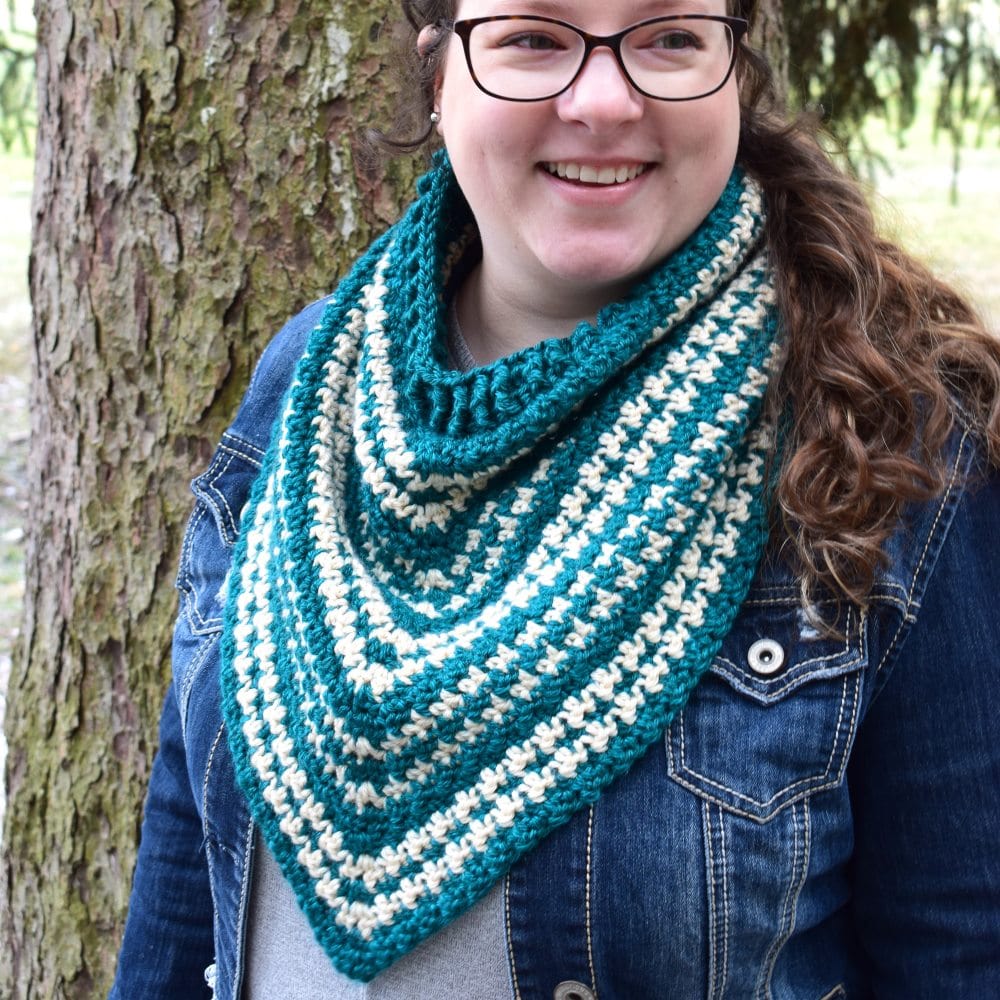 crochet houndstooth cowl pattern