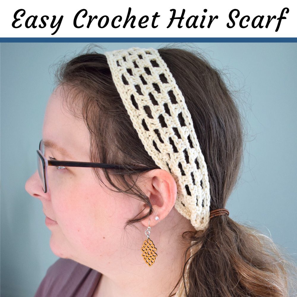 easy free hair scarf crochet pattern