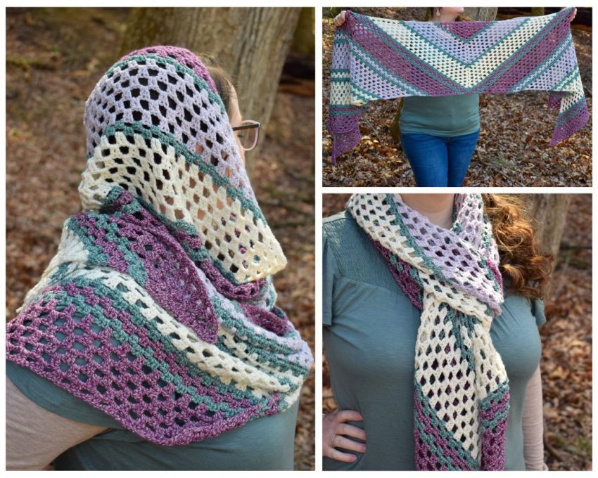 simple lacy spring crochet wrap pattern