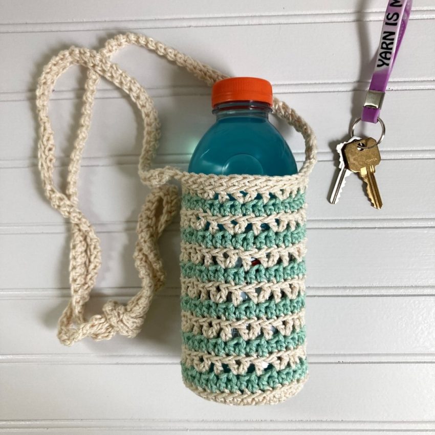 Beat the Heat with This Free Crochet Water Bottle Holder Pattern