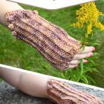unique textured crochet fingerless gloves with bobbles