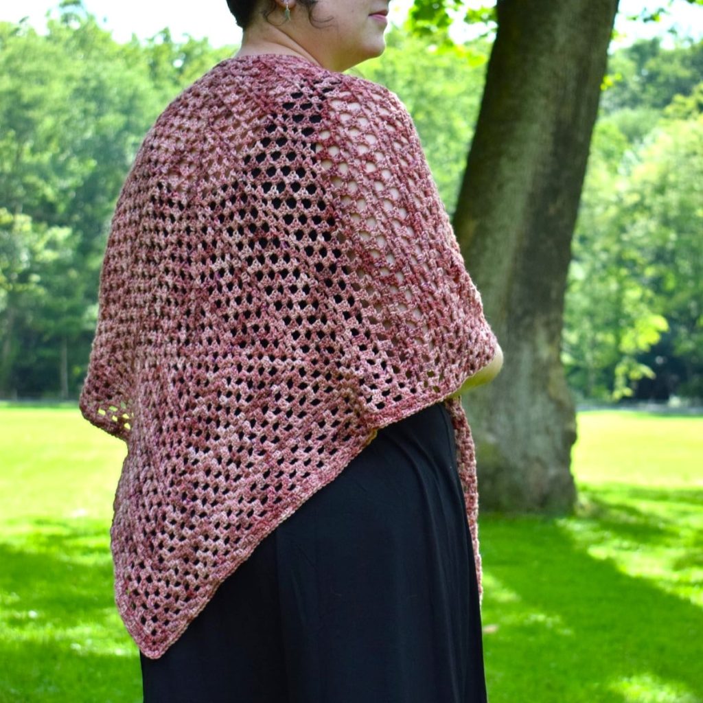 simple stitches crochet shawl pattern