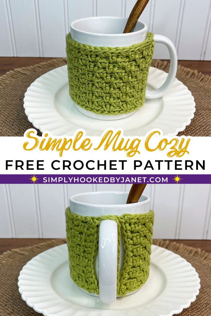 Crochet This Quick and Simple Coffee Mug Cozy - Simply Hooked by Janet