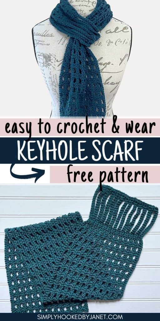 an easy keyhole scarf crochet pattern